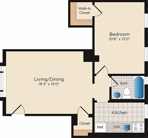a floor plan of a home with a living room and a dining room